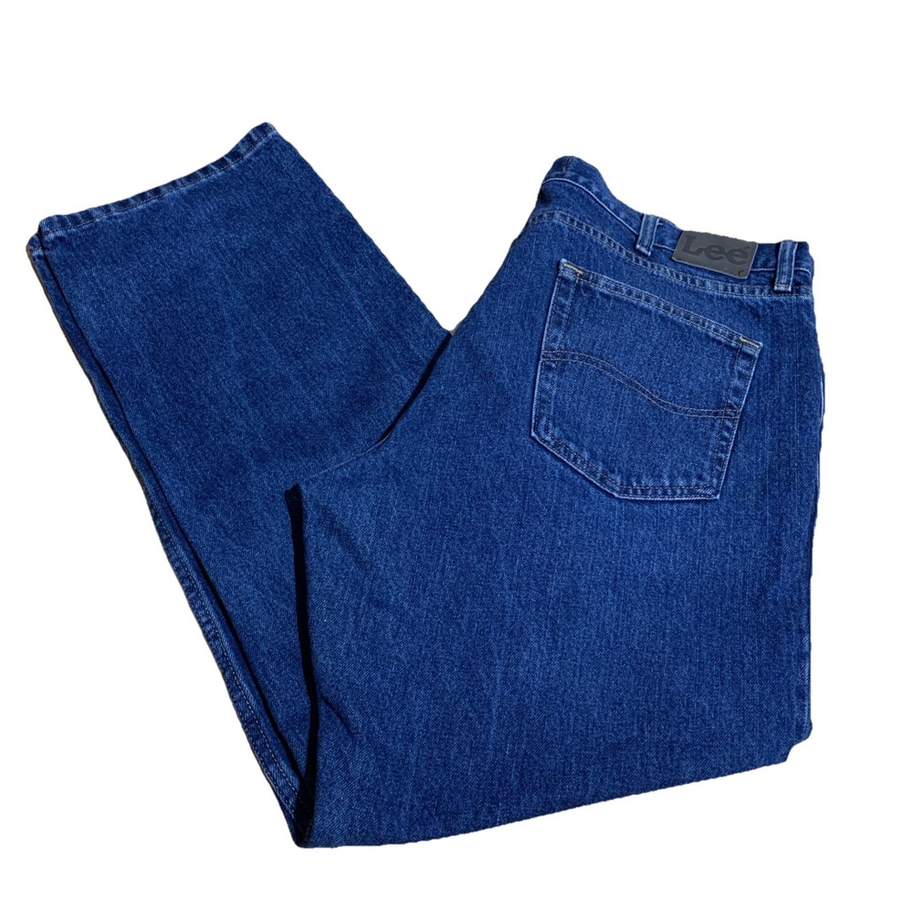 Lee Regular Fit Straight Leg 100% Cotton Men's Jeans Size W40 L30 Blue